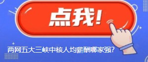 國(guó)網(wǎng)南網(wǎng)華能大唐國(guó)家能源三峽中核人均薪酬哪家強(qiáng)？